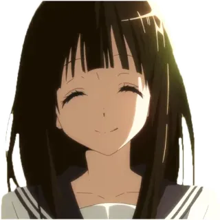 😊 Аниме, Девочка, Улыбка, Школьная форма, Милая telegram sticker
