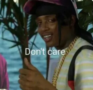 👍 Don't care atitude, indiferença, meme, polegar para cima, casual whatsapp sticker