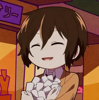 🥐 Osamu Dazai Bungo Stray Dogs Anime, Manga, Dazai, Bungo Stray Dogs, Süß, Fröhlich whatsapp sticker