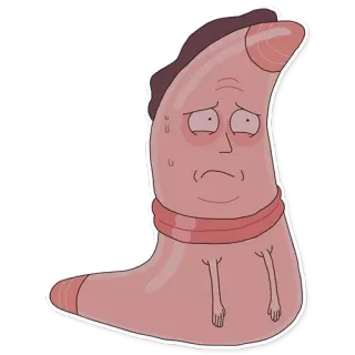 😞 Thumb Jempol, Kartun, Karakter, Sedih, Merah Muda, Lucu telegram sticker
