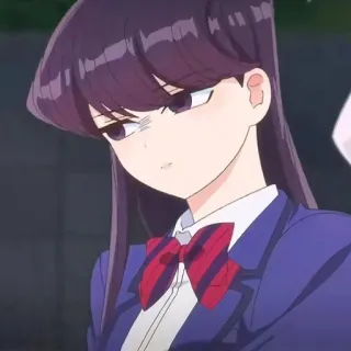 😓 Komi Shouko Komi Can't Communicate 애니메이션, 코미 양은 커뮤증입니다, 코미 쇼코, 만화, 교복 telegram sticker