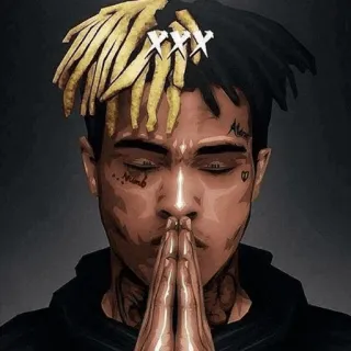 🖤 XXXTentacion rapper, muziek, artiest, portret telegram sticker