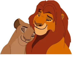 🦁 Simba The Lion King Simba, Nala, Il Re Leone, Disney, cartone animato, leone, amicizia whatsapp sticker