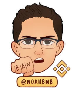 🚫 BAN @NOAHBNB dibujos animados, cripto, prohibición, redes sociales, cara, personaje whatsapp sticker