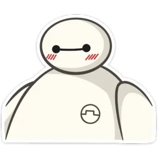 😐 Baymax Big Hero 6 robot, mignon, dessin animé telegram sticker