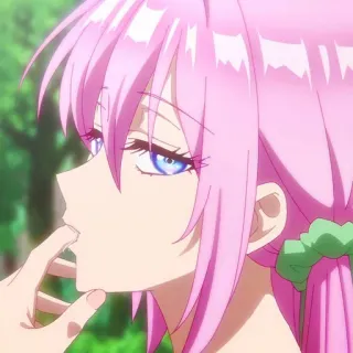🙂 animé, cheveux roses, fille, personnage, mignon, manga telegram sticker