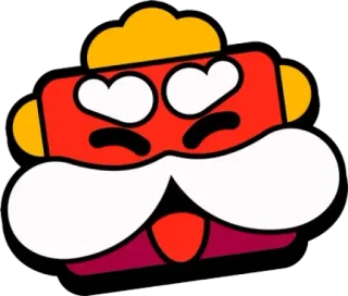 🙂 emote, character, sticker, cartoon, face, love, heart telegram sticker