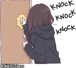🚪 KNOCK
KNOCK
KNOCK batendo, porta, anime, menina, desenho animado telegram sticker