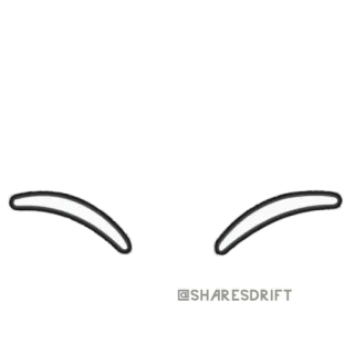 😏 @SHARESDRIFT sopracciglia, bianco, luminoso telegram sticker