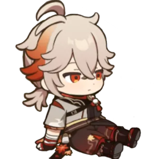 😞 Kaedehara Kazuha Genshin Impact Anime, Videojuego, Genshin Impact, Kazuha, Chibi, Lindo, Personaje telegram sticker