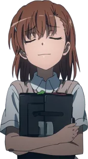 😌 Misaka Mikoto A Certain Scientific Railgun อนิเมะ, ผู้หญิง, น่ารัก, โรงเรียน, หนังสือ, มิซากะ มิโคโตะ, A Certain Scientific Railgun telegram sticker