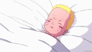 😴 Naruto dziecko, niemowlę, noworodek, Naruto, anime, słodkie telegram sticker