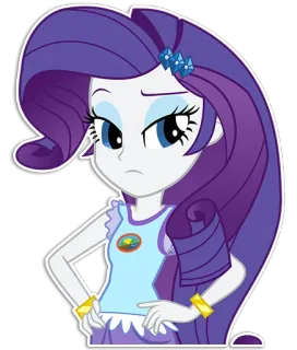 😒 Rarity My Little Pony: Equestria Girls desenho animado, animado, menina, amizade, equestre telegram sticker