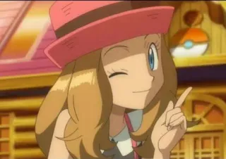 😉 Serena Pokémon Аниме, Покемон, Серена, Мультфильм whatsapp sticker