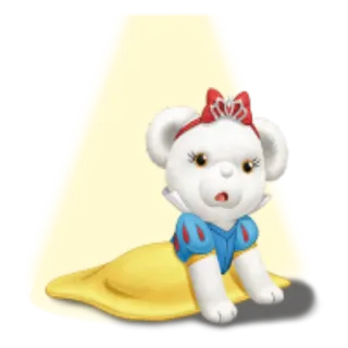 😦 Snow White Biancaneve, Disney, Cartone animato, Principessa, Orso bianco, Vestito telegram sticker