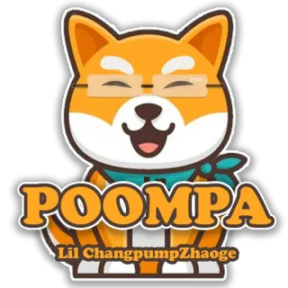 🙏 POOMPA Lil ChangpumpZhaoge hond, shiba inu, sticker, cartoon, bril, sjaal, Poompa, Lil Changpumpzhaoge telegram sticker