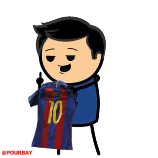 👑 Lionel Messi MESSI サッカー, スポーツ, アスリート, ジャージ, 漫画 telegram sticker