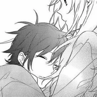 🥀 Animé, Manga, Couple, Câlin, Amour, Romance telegram sticker