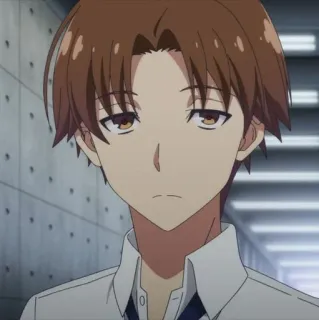 ⭐ Ayanokoji Kiyotaka Classroom of the Elite Anime, Classroom of the Elite, Ayanokoji Kiyotaka, Pria, Rambut cokelat, Karakter, Potret telegram sticker