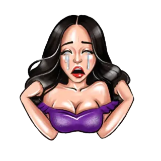 😭 woman, crying, sad, upset, emotional, tears, female telegram sticker