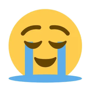 😌 emoji, cry, sad, tears, face, yellow telegram sticker