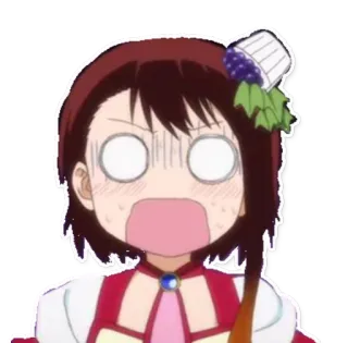 😲 anime, assustado, chocado, desenho animado, personagem, mulher telegram sticker