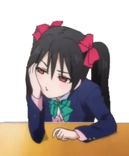 😒 Yazawa Nico Love Live! Anime, Cartone animato, Yazawa Nico, Love Live, School Idol Project, Carino, Stanco telegram sticker