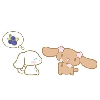 🌟 cinnamoroll, sanrio, kawaii, süß, figur, hund, blaubeeren telegram sticker