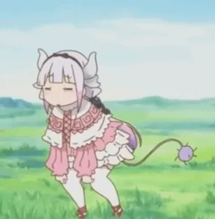 🍥 Kanna Kamui Miss Kobayashi's Dragon Maid Anime, Drache, Niedlich, Kanna, Kanna Kamui, Kawaii whatsapp sticker