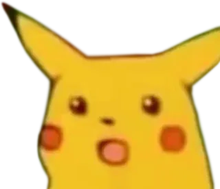 😦 Pikachu Pikachu, Pokémon, geschockt, Anime, Cartoon, Meme telegram sticker