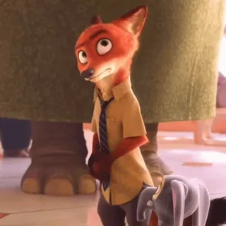 π Nick Wilde Zootopia fox, zootopia, cartoon, animal, disney telegram sticker