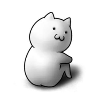 😔 gato, lindo, sticker, dibujos animados, animal whatsapp sticker