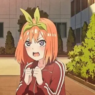🧩 Yotsuba Nakano The Quintessential Quintuplets Anime, Manga, Personnage, En colère, Brune, Fille, Fille anime, The Quintessential Quintuplets telegram sticker