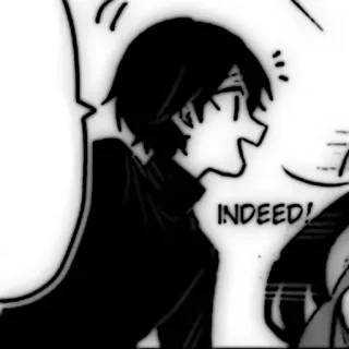 💥 INDEED! Mangá, Anime, De fato, Expressão, Reação telegram sticker