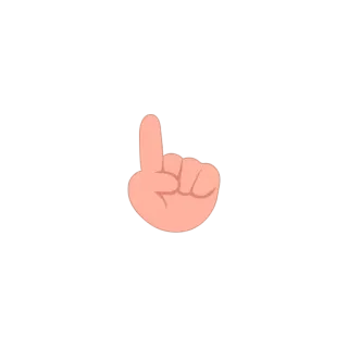 ☝️ hand, gesture, finger, pointing telegram sticker