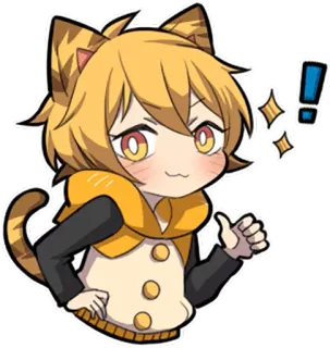 👍 애니메이션, 고양이, 귀여운, 일러스트, 스티커, 좋아요 telegram sticker