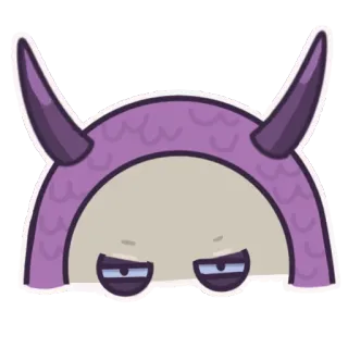 👿 diablo, cuernos, monstruo, púrpura telegram sticker