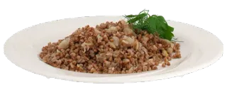 🍗 trigo sarraceno, kasha, comida, plato, saludable, comida telegram sticker