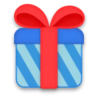 🎁 prezent, upominek, świętowanie, urodziny, święto, niespodzianka, opakowany, wstążka telegram sticker