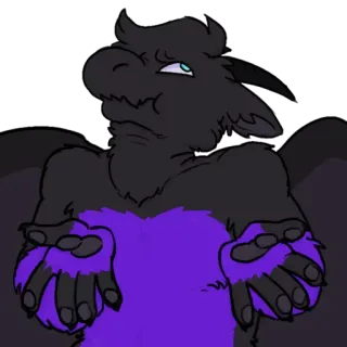 🤗 Furry, Anthro, Dragón, Dibujo animado, Personaje, Arte telegram sticker