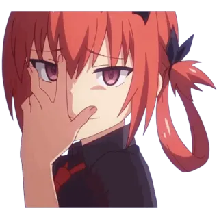 😈 Satania Gabriel DropOut anime, satania, gabriel dropout, demon, middle finger, offensive telegram sticker