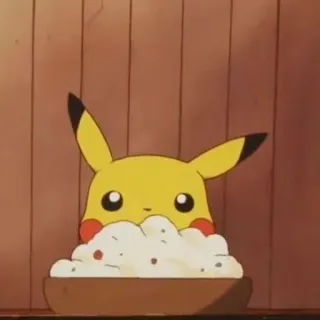 ⚡️ Pikachu Pokemon pokemon, pikachu, carino, riso, cibo, anime telegram sticker