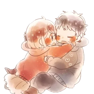 💞 Abbraccio, Cartoni animati, Amore, Carino, Amicizia telegram sticker