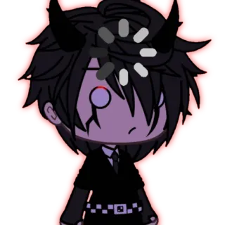 🤐 Anime, Personnage, Diable, Garçon, Démon, Gacha telegram sticker
