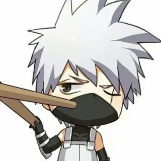 😁 Kakashi Naruto kakashi, naruto, anime, manga, character, chibi, funny telegram sticker