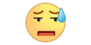 😥 emoji, nervous, sweat, anxious, embarrassed, worried telegram sticker