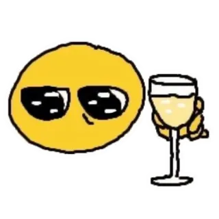 🎁 表情符号, 喝酒, 葡萄酒, 快乐, 表情包 telegram sticker