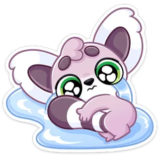 😭 naklejka, zwierzę, słodki, kreskówka, płacz, smutny, kawaii, łza telegram sticker