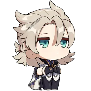 🙂 Albedo Genshin Impact anime, game, character, albedo, genshin impact telegram sticker