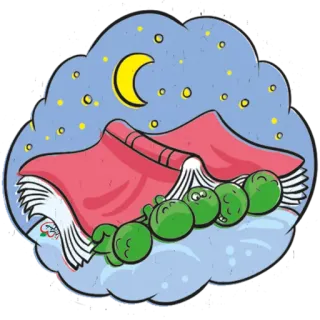 😪 tidur, malam, bulan sabit, tenda, kartun, selimut, waktu tidur, mimpi telegram sticker